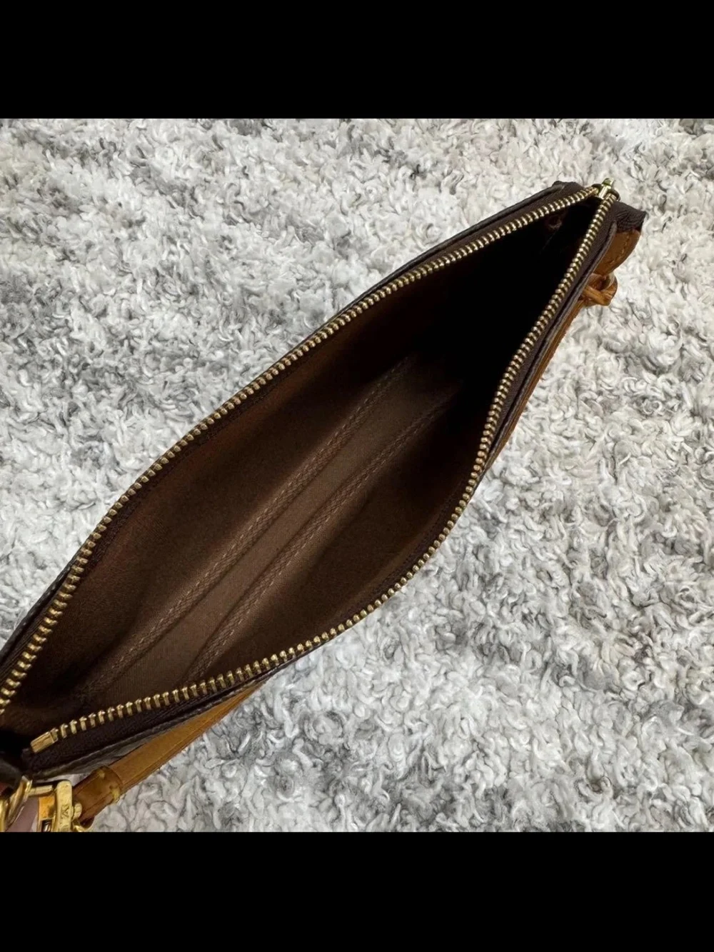 Louis Vuitton Monogram Canvas Mini Pochette - Brown & Tan